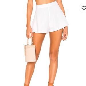 NWT Superdown Cory Flutter Shorts in White as seen on Revolve